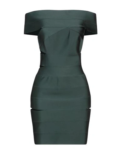 Alexandre Vauthier Woman Mini Dress Dark Green Size 6 Viscose, Polyamide, Elastane