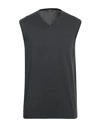 Rossopuro Man Sweater Lead Size 6 Cotton In Grey