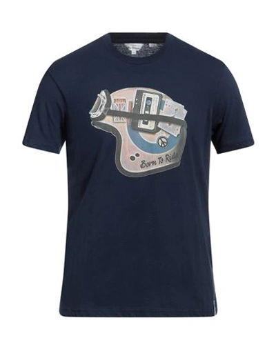 Ben Sherman Mod Helmet Print T-shirt In Blue