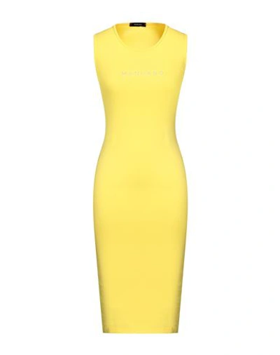 Mangano Woman Midi Dress Yellow Size 8 Cotton