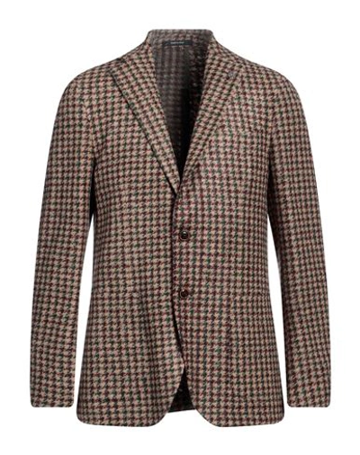 Angelo Nardelli Man Suit Jacket Sand Size 40 Acrylic, Virgin Wool, Polyester In Beige