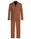 Berna Man Suit Camel Size 40 Viscose, Polyamide, Elastane In Beige