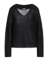 Alpha Studio Woman Sweater Black Size 6 Polyamide, Mohair Wool, Wool