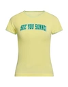 Sunnei See You T-shirt In Yellow