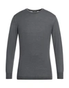Rossopuro Man Sweater Lead Size M Wool In Grey