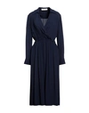 Jucca Woman Midi Dress Midnight Blue Size 8 Acetate, Silk