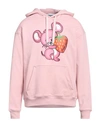 Moschino Robot Bear Graphic-print Relaxed-fit Organic-cotton Hoody In Pink