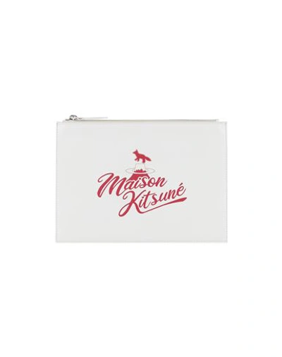 Maison Kitsuné Woman Pouch White Size - Bovine Leather