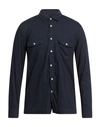 Altea Man Shirt Navy Blue Size S Modal, Cotton