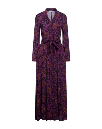 Caractere Caractère Woman Maxi Dress Mauve Size 6 Viscose In Purple