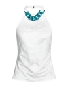 Jw Anderson Woman Top Off White Size 6 Viscose In Off White