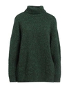 Douuod Woman Turtleneck Dark Green Size S Alpaca Wool, Polyamide