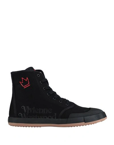 Vivienne Westwood Man Sneakers Black Size 12 Textile Fibers