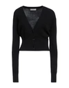 Laneus Woman Cardigan Black Size 2 Cashmere, Silk, Polyester