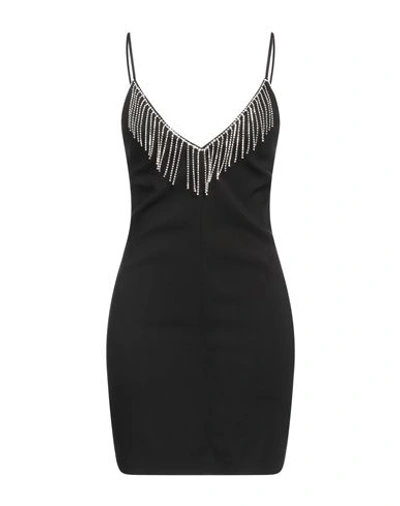 Carla G. Woman Mini Dress Black Size 6 Acetate, Viscose, Elastane