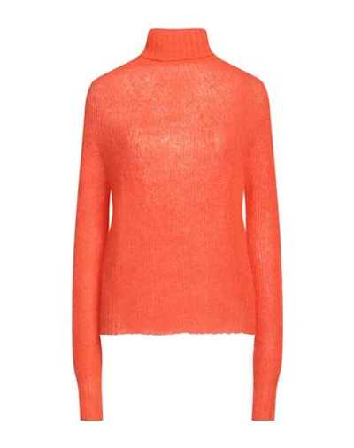 Department 5 Woman Turtleneck Orange Size Xs Mohair Wool, Polyamide, Merino Wool