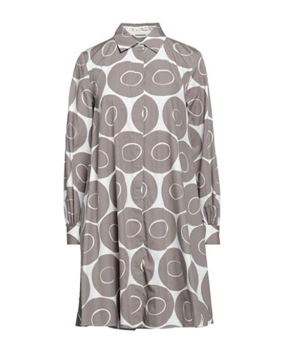Le Sarte Pettegole Woman Short Dress Dove Grey Size 12 Cotton