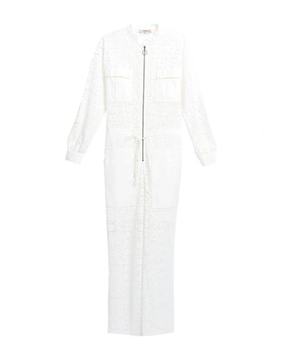 Twinset Woman Jumpsuit Ivory Size 6 Polyamide, Viscose, Cotton, Linen In White