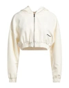 Hinnominate Woman Sweatshirt Off White Size S Polyester, Elastane
