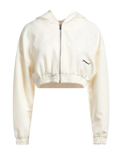 Hinnominate Woman Sweatshirt Off White Size S Polyester, Elastane