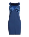 Carla G. Woman Mini Dress Blue Size 6 Acetate, Viscose, Elastane