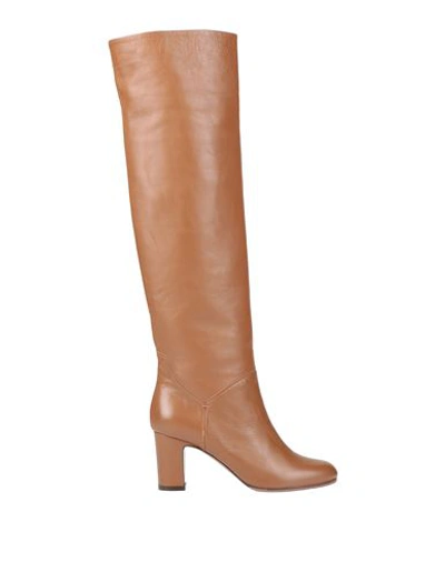 L'autre Chose L' Autre Chose Woman Knee Boots Tan Size 5 Soft Leather In Brown