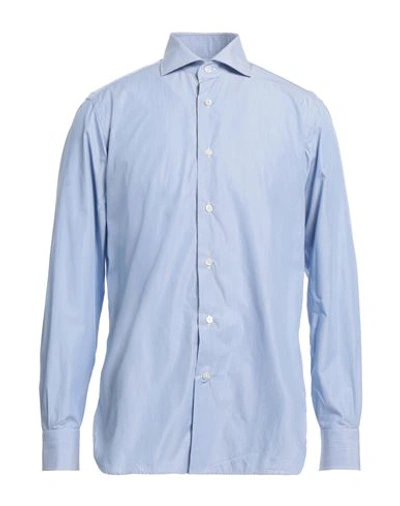 Guglielminotti Man Shirt Light Blue Size 17 ½ Cotton, Linen