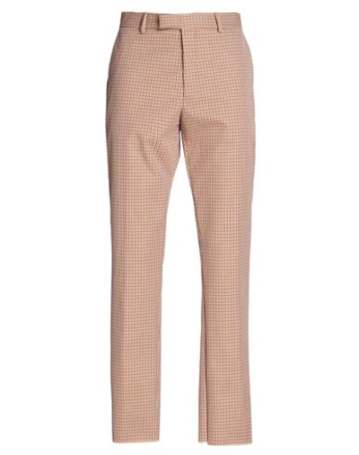 8 By Yoox Cotton Blend Micro-fantasy Tailoring Pants Man Pants Camel Size 36 Cotton, Polyamide, Elas In Beige