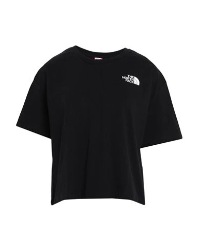 The North Face Cropped Crewneck T In Black