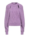 Isabel Marant Woman Sweater Light Purple Size 8 Wool, Acrylic, Polyamide