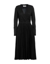 Corte Dei Gonzaga Woman Midi Dress Black Size 8 Viscose, Polyester, Polyamide, Elastane
