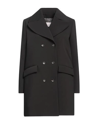 Annie P . Woman Coat Black Size 8 Polyester, Elastane