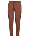 Barbati Man Pants Rust Size 38 Polyamide, Viscose, Elastane In Red
