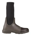 Ixos Woman Ankle Boots Dark Brown Size 6 Rubber, Textile Fibers, Leather In Brown