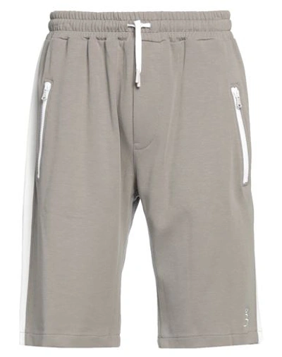 Barba Napoli Man Shorts & Bermuda Shorts Taupe Size 42 Cotton, Polyamide In Grey