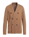 Drumohr Man Suit Jacket Camel Size 40 Super 140s Wool In Beige