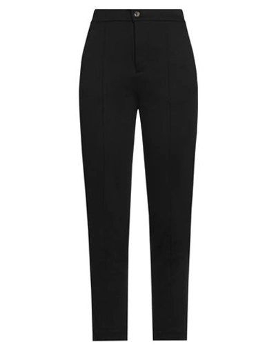 Emma & Gaia Red Woman Pants Black Size 8 Cotton In Black