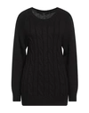 Carla G. Woman Sweater Black Size 8 Polyacrylic, Alpaca Wool, Polyamide, Polyester