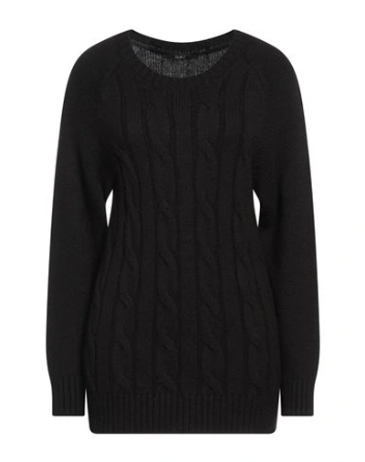 Carla G. Woman Sweater Black Size 8 Polyacrylic, Alpaca Wool, Polyamide, Polyester