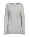 Carla G. Woman Sweater Grey Size 6 Polyacrylic, Alpaca Wool, Polyamide, Polyester