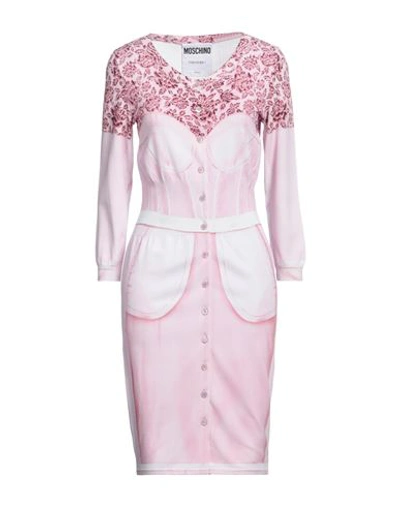 Moschino Woman Midi Dress Pink Size 8 Viscose, Polyester