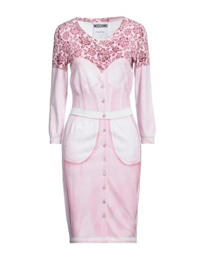 Moschino Woman Midi Dress Pink Size 6 Viscose, Polyester