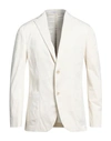 Boglioli Man Suit Jacket Ivory Size 40 Cotton, Elastane In White
