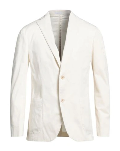 Boglioli Man Suit Jacket Ivory Size 40 Cotton, Elastane In White