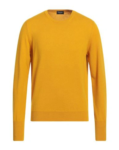 DRUMOHR DRUMOHR MAN SWEATER MARIGOLD SIZE 38 CASHMERE