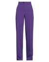 Patrizia Pepe Woman Pants Purple Size 8 Polyester, Viscose, Elastane