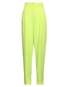 Hinnominate Woman Pants Acid Green Size S Polyester, Elastane