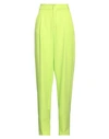 Hinnominate Woman Pants Lime Green Size L Polyester, Elastane In Green