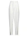 Hinnominate Woman Pants White Size S Polyester, Elastane