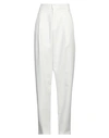Hinnominate Woman Pants White Size M Polyester, Elastane